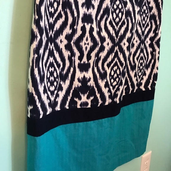 NWT Anne Klein Blue Ikat Sheath Dress Size 8 - Picture 2 of 5